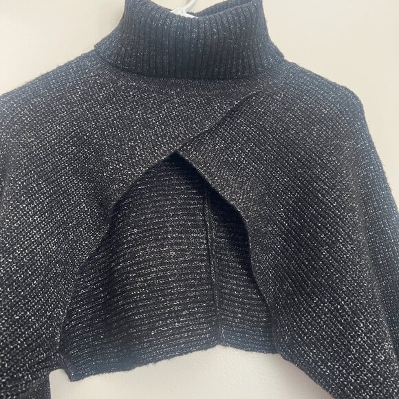 And Now This Metallic Knit Cropped Shrug Sweater | NWT Size Small - Picture 7 of 15